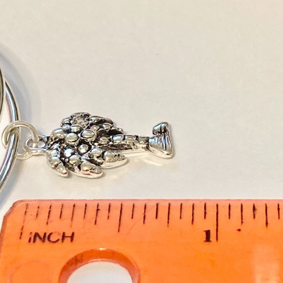 Coconut Palm Tree Charm Bracelet Beach Island Adjustable Silver Plated Wire - Picture 9 of 9